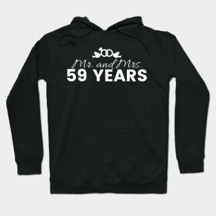 59th Wedding Anniversary Couples Gift Hoodie